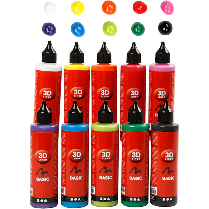 3D Liner Creativ Company Ass Farger 10x100 ml/1 Pk