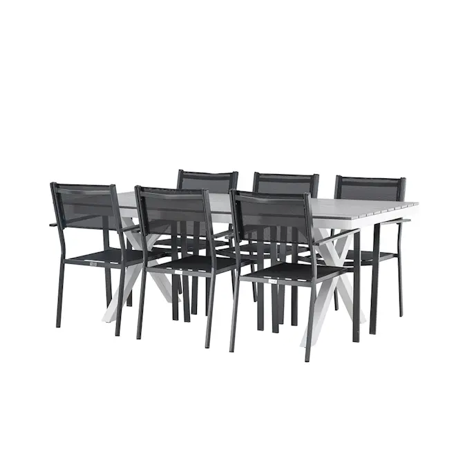 Spisegruppe Venture Home Garcia Bord med 6 Copacabana Stoler