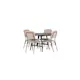 Spisegruppe Venture Home Kaseidon Ø100 cm med 4 stk Seda Stoler