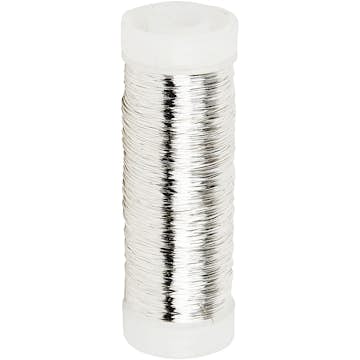 Sølvtråd Creativ Company Forsølvet Tykkelse 0,2 mm 110 m/1 Rl