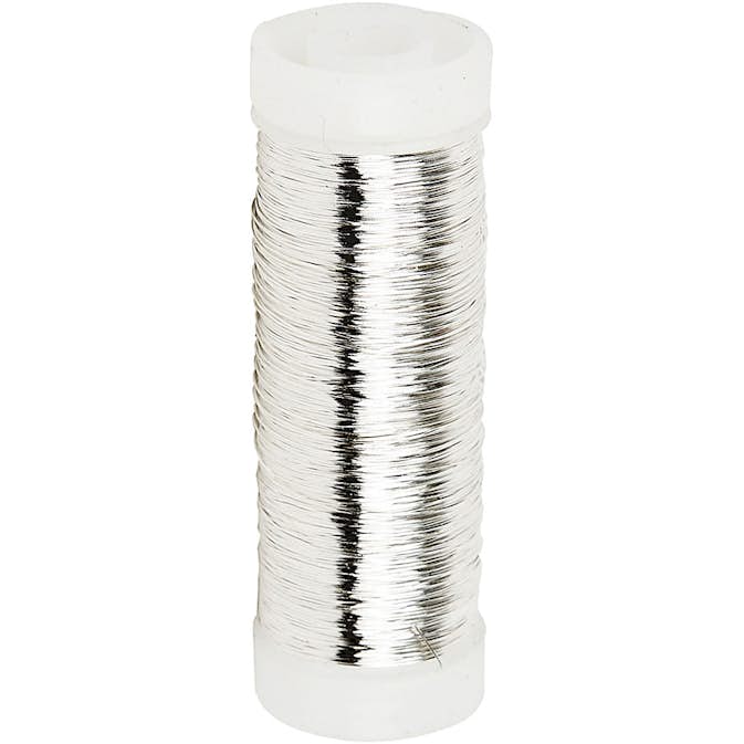 Sølvtråd Creativ Company Forsølvet Tykkelse 0,2 mm 110 m/1 Rl