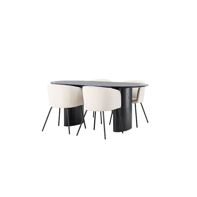Spisegruppe Venture Home Isolde med 4 stk Berit Stoler