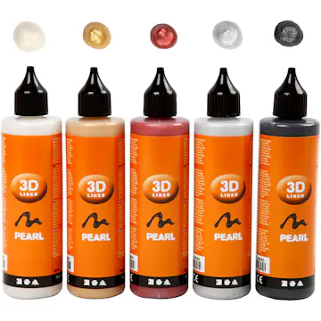 3D Liner Creativ Company Metallicfarger 5x100 ml/1 Pk