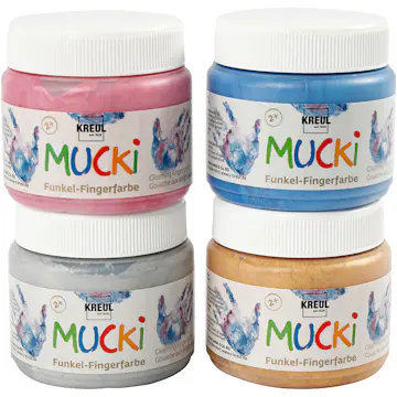 Fingermaling Creativ Company Metallicfarger 4x150 ml/1 Pk