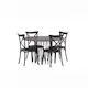 Spisegruppe furniture/fashion Stone Rund med 4 Crosett Stoler