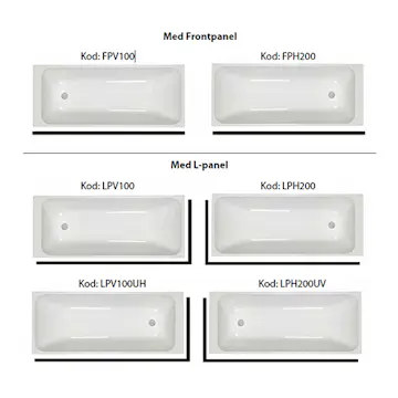 Frontpanel Nordhem til Badekar Marholmen