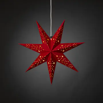 Adventsstjerne Gnosjö Konstsmide 5950 Fløyel 60 cm