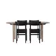 Spisegruppe Venture Home Andy med 4 Montros Stoler