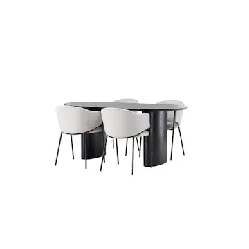 Spisegruppe Venture Home Isolde med 4 stk Evelina Stoler