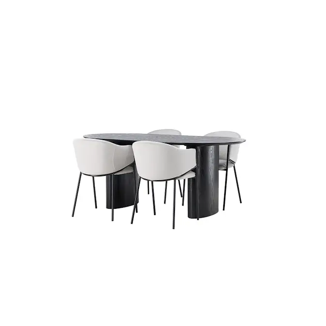Spisegruppe Venture Home Isolde med 4 stk Evelina Stoler