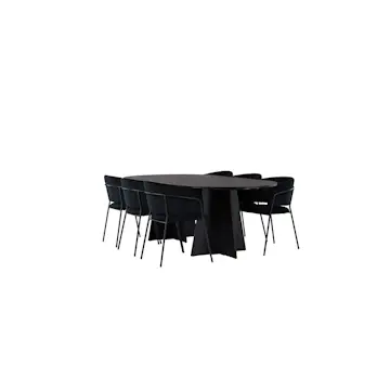 Spisegruppe Venture Home Bootcut med 6 stk Selma Stoler