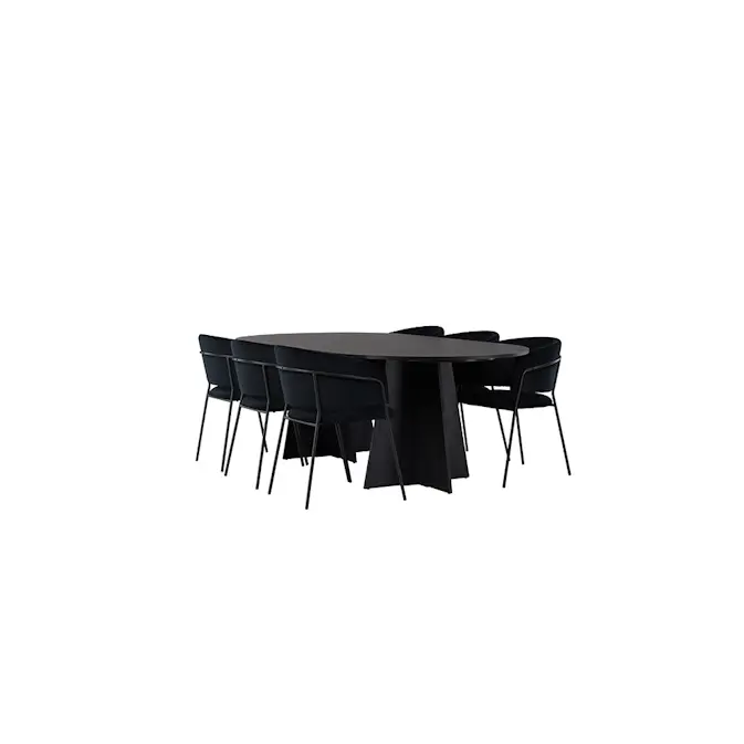 Spisegruppe Venture Home Bootcut med 6 stk Selma Stoler