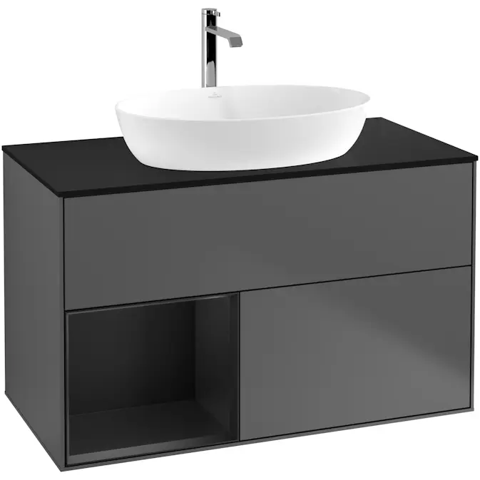 Tvättställsskåp Villeroy & Boch Finion med 2 Lådor Hylla och Bänkskiva för Fristående Tvättställ från Artis & Collaro