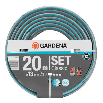 Slange Gardena Classic 13mm med Kobling, 20 m