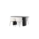 Spisegruppe Venture Home Isolde med 4 stk Edina Stoler