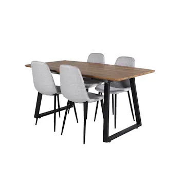 Spisegruppe Venture Home Ina med 4 Phoi Stoler Polyester