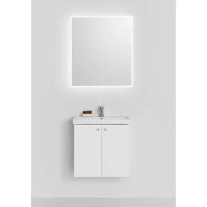 Möbelpaket Hafa Neat 550 med Luckor och Spegel Store Square LED