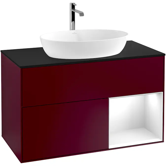 Tvättställsskåp Villeroy & Boch Finion med 2 Lådor Hylla och Bänkskiva för Fristående Tvättställ från Artis & Collaro