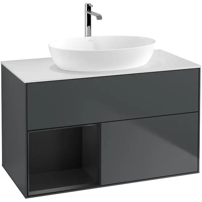 Tvättställsskåp Villeroy & Boch Finion med 2 Lådor Hylla och Bänkskiva för Fristående Tvättställ från Artis & Collaro