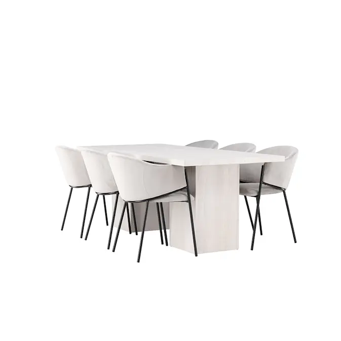 Spisegruppe Venture Home Olga med 6 Evelina Stoler
