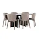 Spisegruppe Venture Home Strada Ø120 cm med 6st Astoria Spisestoler