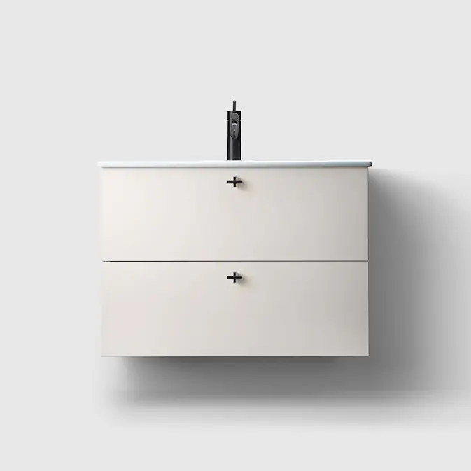 Tvättställsskåp Haven H3/80 Slim med Porslinshandfat