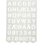 Sjablong Creativ Company Bokstaver og Tall 21x29 cm 1 Stk