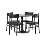 Spisegruppe Venture Home Glade Ø100 cm med 4st Montros Spisestoler