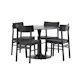 Spisegruppe Venture Home Glade Ø100 cm med 4st Montros Spisestoler