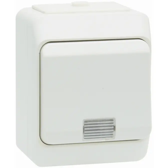 Bryter Malmbergs Nordic 1-Pol/trapp m/Lampe IP44