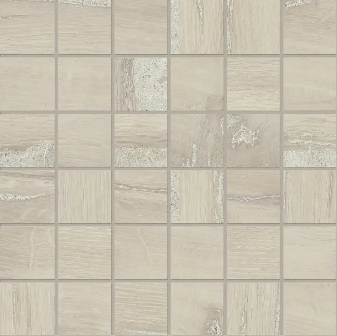 Mosaikk Lhådös Trentino bleket 5x5 cm