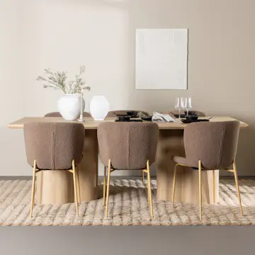 Spisegruppe Venture Home Olivia 210 med 6 stk Modesto Stoler