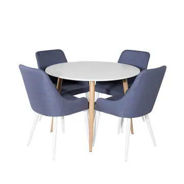 Spisegruppe Venture Home Plake med 4 Plake Stoler Rundt