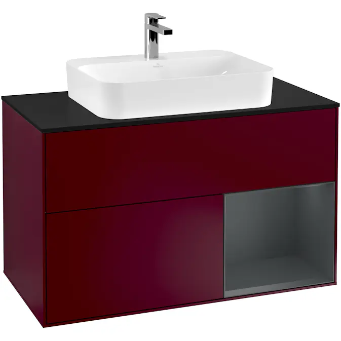 Tvättställsskåp Villeroy & Boch Finion med 2 Lådor Hylla och Bänkskiva för Ytmonterat Tvättställ