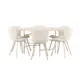 Spisegruppe Venture Home Copenhagen Ø140 cm med 6st Lilja Spisestoler