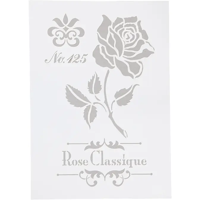 Sjablong Creativ Company Stensil Rose A4 210x297 mm 1 stk