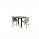 Spisegruppe Venture Home Tempe med 2 Velvet Stitches Stoler