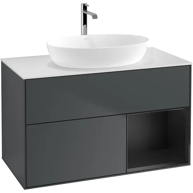 Tvättställsskåp Villeroy & Boch Finion med 2 Lådor Hylla och Bänkskiva för Fristående Tvättställ från Artis & Collaro