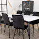 Spisegruppe Venture Home Jolie med 6 Walerina Stoler Fløyel