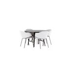 Spisegruppe Venture Home Kaseidon Ø100 cm med 4 stk Evelina Stoler