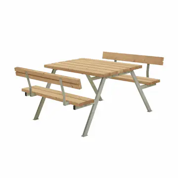 Piknikbord PLUS Alpha med Ryggstøtte Brun
