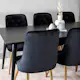 Spisegruppe Venture Home Dipp med 6 Velvet Deluxe Fløyel Stoler