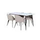 Spisegruppe Venture Home Jolie med 4 Valentina Stitcthes Stoler Polyesterlinen