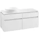 Tvättställsskåp Villeroy & Boch Legato 1200 med 4 Lådor för Ocentrerat Ytmonterat Tvättställ