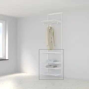 Tilleggspakke 3 Elfa Innredningsløsning Hvit B: 607 mm