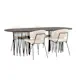 Spisegruppe furniture/fashion Stone med 4 Chico Stoler