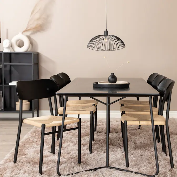 Spisegruppe Venture Home Pippi med 6stk Polly Stoler