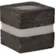 Solcelledekorasjon Star Trading Stone Cube 8 cm MørkeGrønn