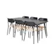 Spisegruppe Venture Home Gold med 6stk Polly Stoler