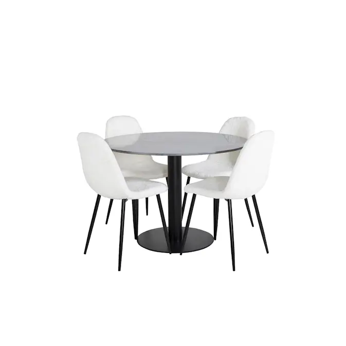 Spisegruppe Venture Home Estelle med 4 Pooya Stoler Polyester